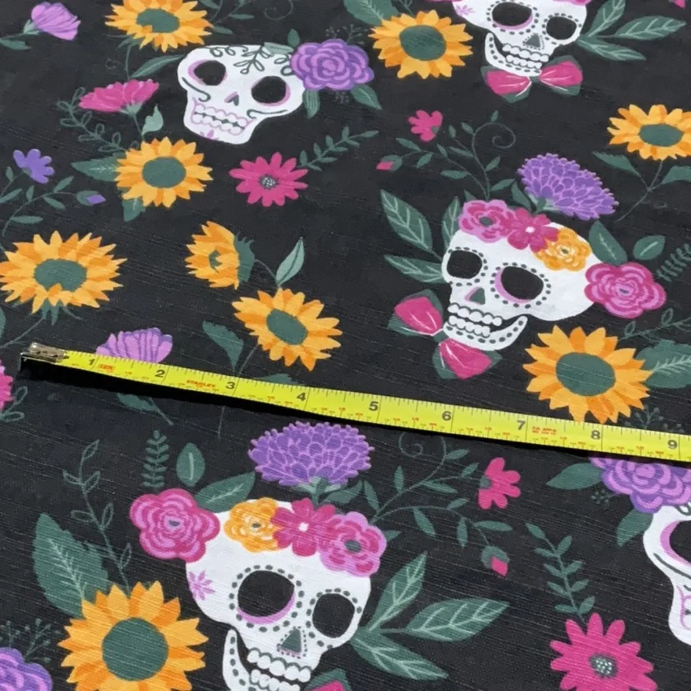 Sugar skulls Halloween tablecloth round cotton